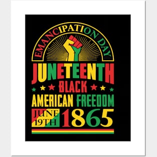 Juneteenth Black History Celebrating Posters and Art